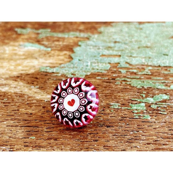 Vintage Millefiori Glass Tie Pin Bob Siemon NIB - Picture 5 of 6